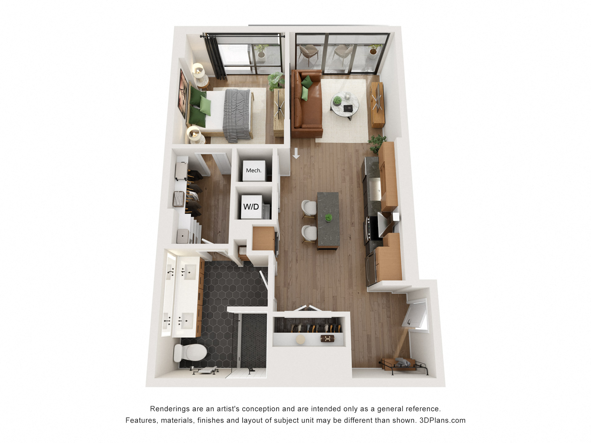 Gables Union Market A2 Floorplan